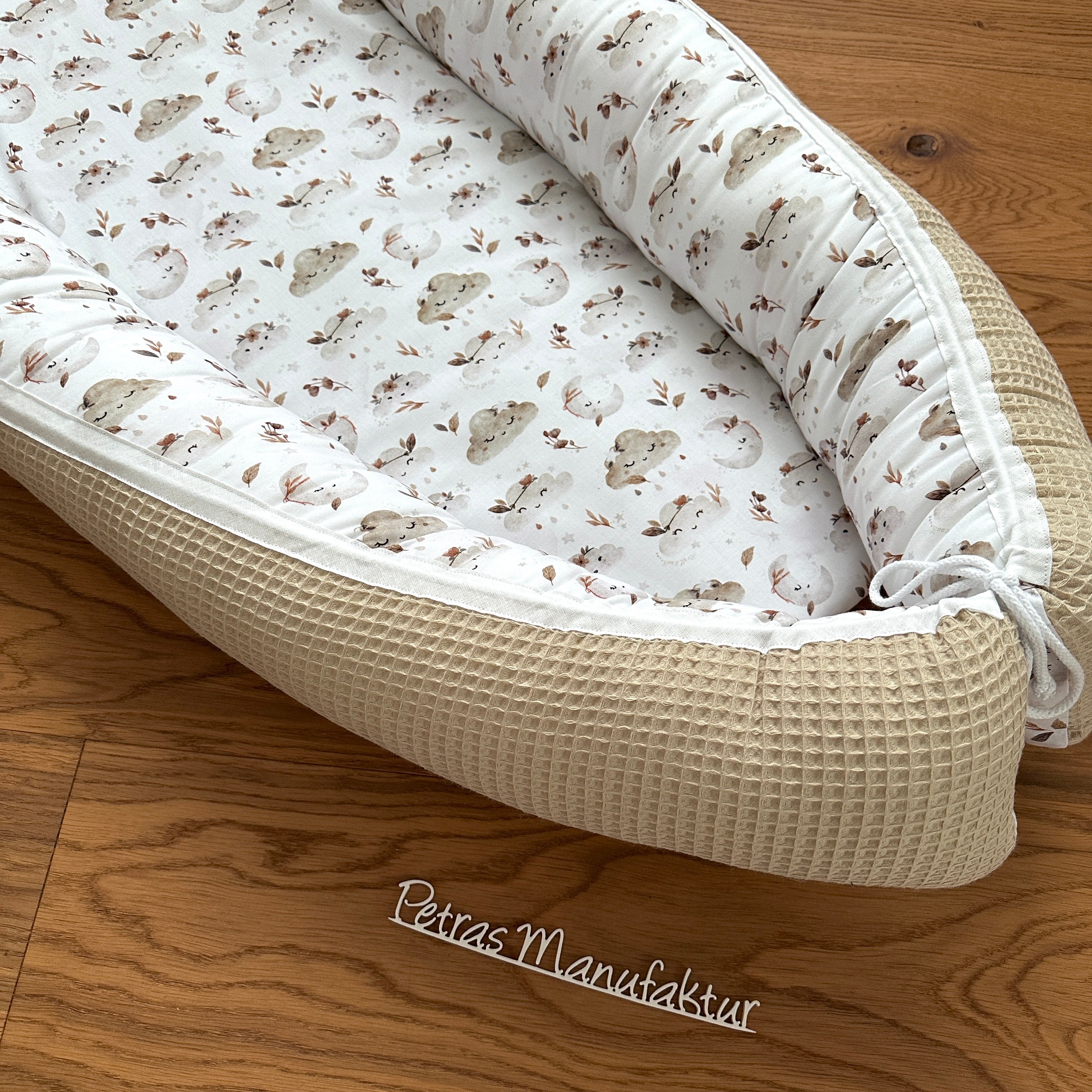 Babynestchen "Wolken beige"